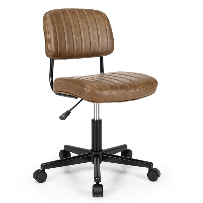 Chairliving - PU Leather Adjustable Office Chair Swivel Task Chair with Backrest