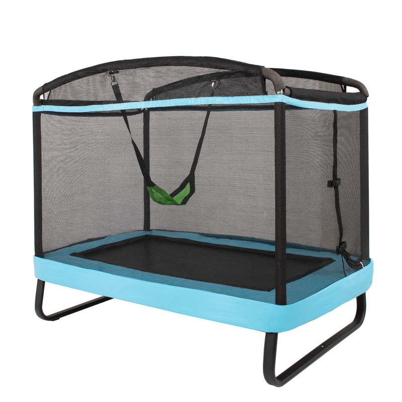 6 Feet Kids Entertaining Trampoline with Swing Safety Fence