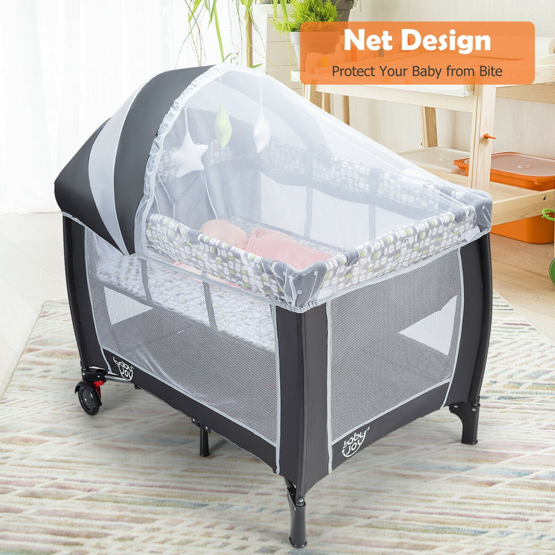 Portable Baby Playard with Changing Station and Net