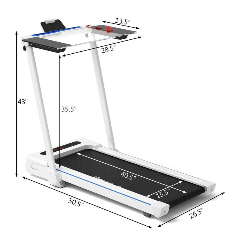 2.25HP 3-in-1 Folding Treadmill with Remote Control