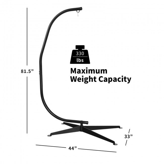 Hanging Hammock with solid steel C stand frame