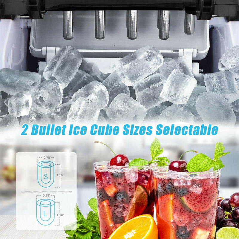 33 LBS/24 H Ice Maker Machine with Scoop and Basket