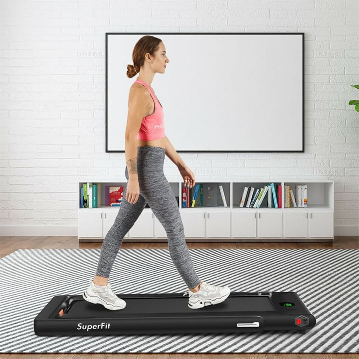 2 in 1 Folding Electric Treadmill 2.25HP Superfit Under Desk Treadmill
