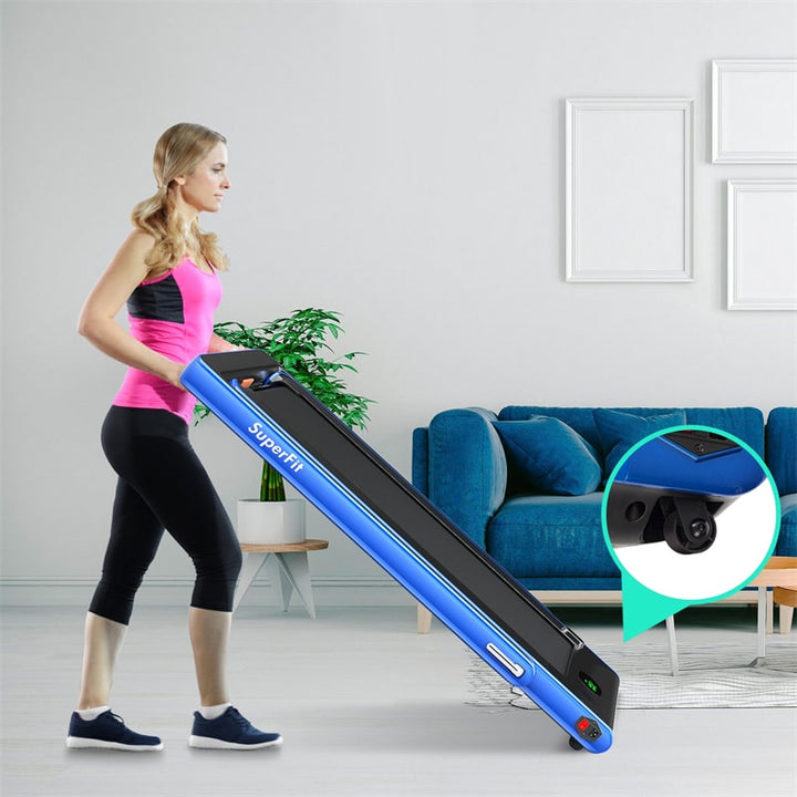 2 in 1 Folding Electric Treadmill 2.25HP Superfit Under Desk Treadmill