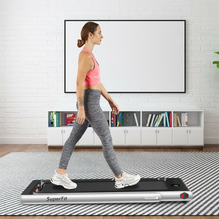 2 in 1 Folding Electric Treadmill 2.25HP Superfit Under Desk Treadmill