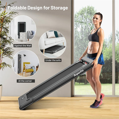 2 in 1 Folding Treadmill Electric Motorized Health Fitness