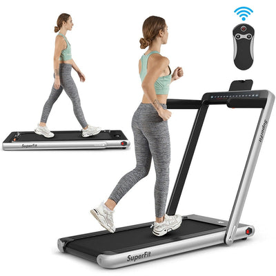 2 in 1 Folding Treadmill Electric Motorized Health Fitness