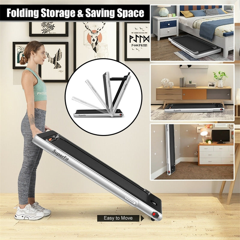 2 in 1 Folding Treadmill Electric Motorized Health Fitness