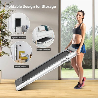 2 in 1 Folding Treadmill Electric Motorized Health Fitness