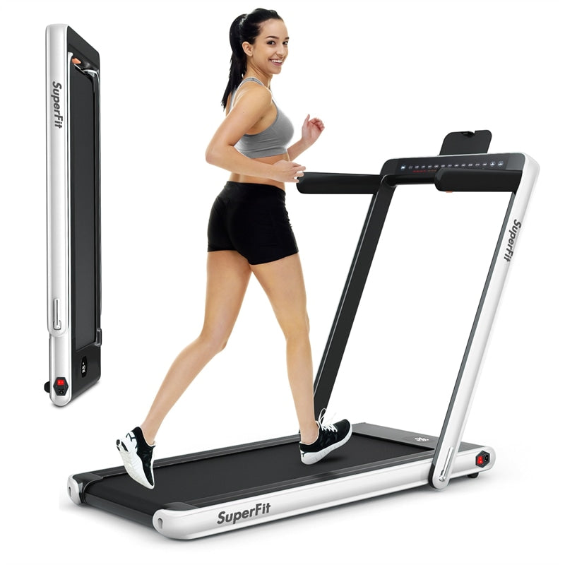 2 in 1 Folding Treadmill Electric Motorized Health Fitness