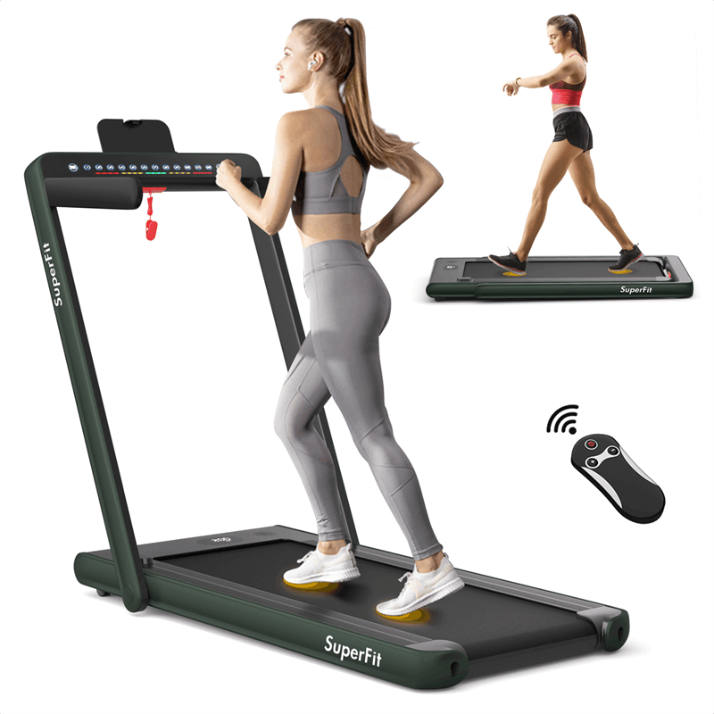 2 in 1 Folding Treadmill Electric Motorized Health Fitness