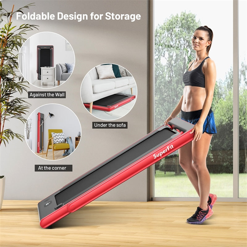 2 in 1 Folding Treadmill Electric Motorized Health Fitness