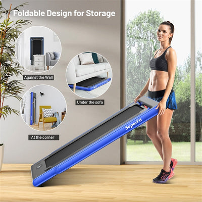 2 in 1 Folding Treadmill Electric Motorized Health Fitness