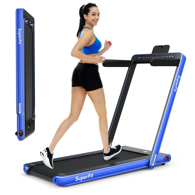 2 in 1 Folding Treadmill Electric Motorized Health Fitness