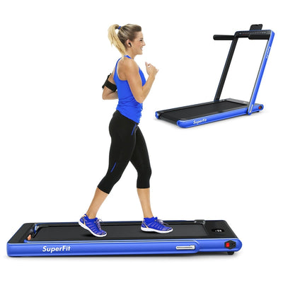 2 in 1 Folding Treadmill Electric Motorized Health Fitness