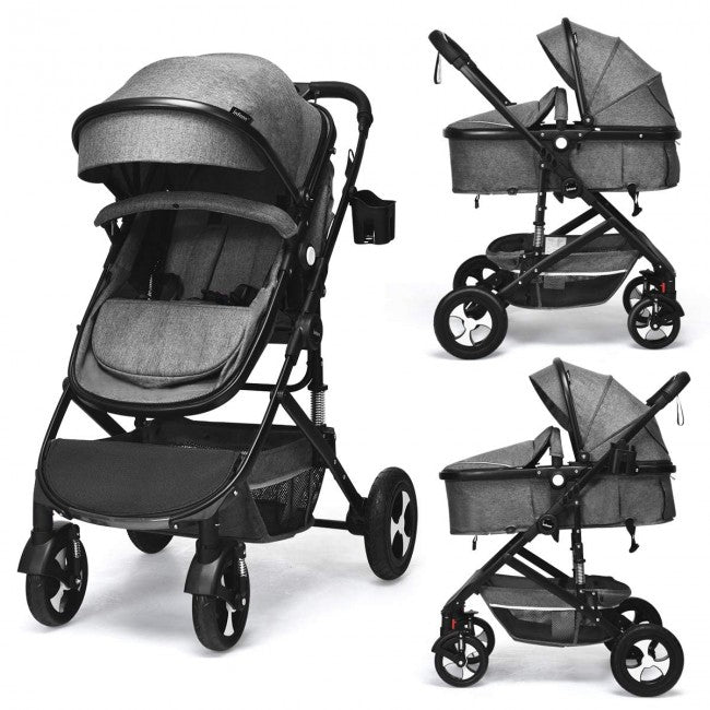 2 in 1 High Landscape Convertible Reversible Baby Stroller