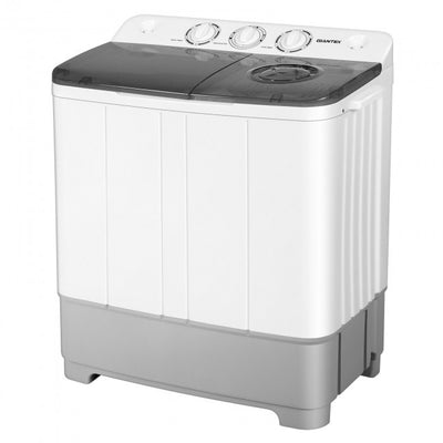 2 in 1 Twin Tub Portable Washing Machine and Dryer Combo Compact Laundry Washer with Control Knobs