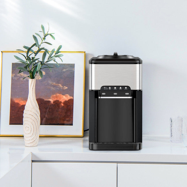 3-in-1 Water Cooler Dispenser with 3 Temperatures Setting and Built-in Ice Maker, Child-safe Lock