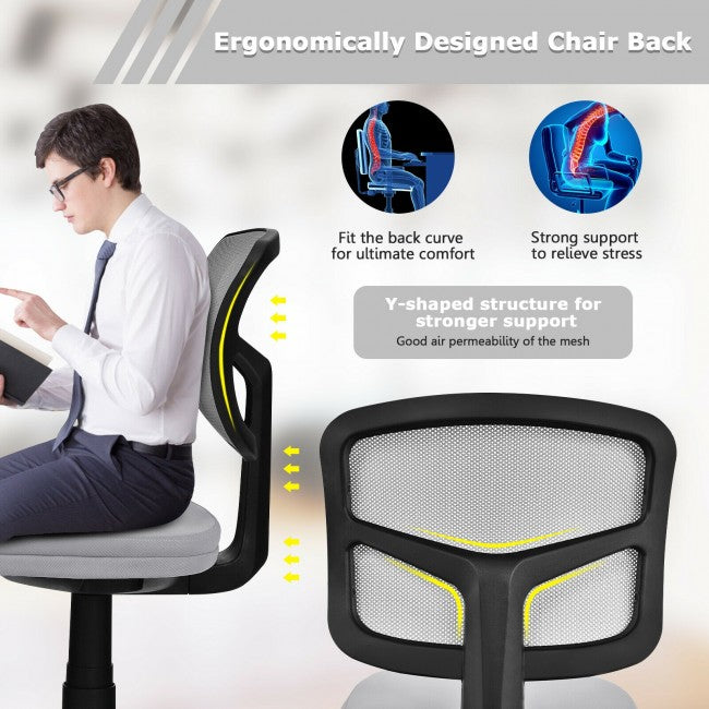 Chairliving - Height Adjustment and Breathable Mesh Armless Office Chair For Wide Application