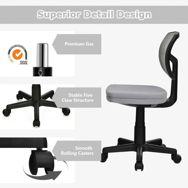 Chairliving - Height Adjustment and Breathable Mesh Armless Office Chair For Wide Application
