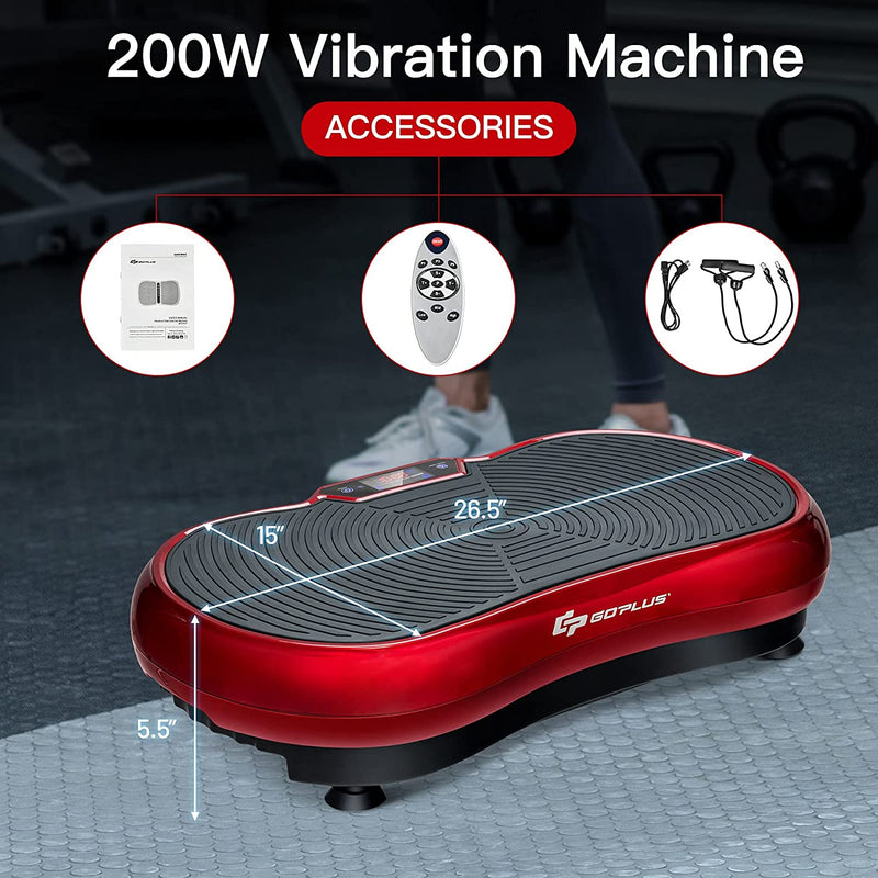 3D Vibration Plate Whole Body Vibration Exercise Machines with Remote Control and Bluetooth