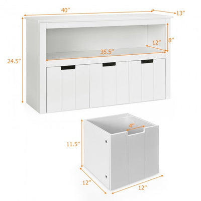 3 Drawers Kids Toy Storage Cabinet