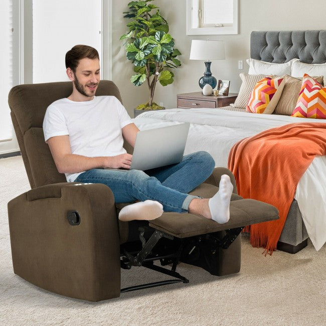 Single Recliner Chair Adjustable Sofa Lounger Home Theater Recliner Sofa Furniture with Backrest and Thick Seat Cushion