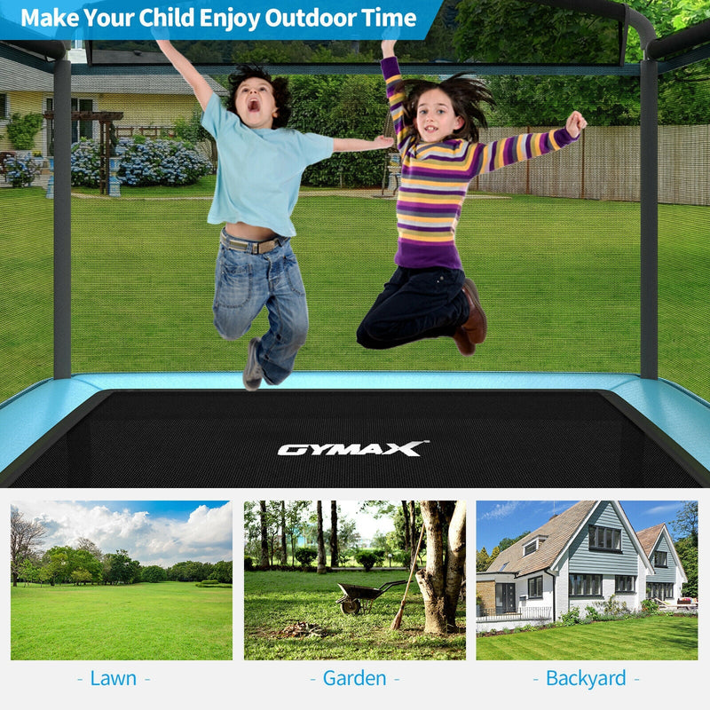 6 Feet Kids Entertaining Trampoline with Swing Safety Fence