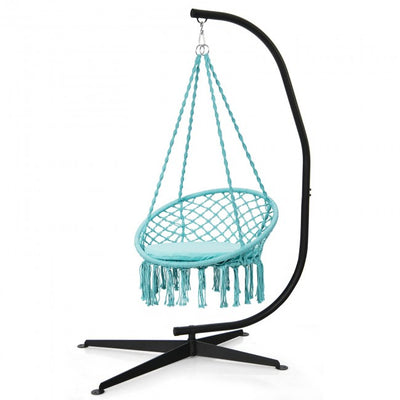Hanging Hammock with solid steel C stand frame