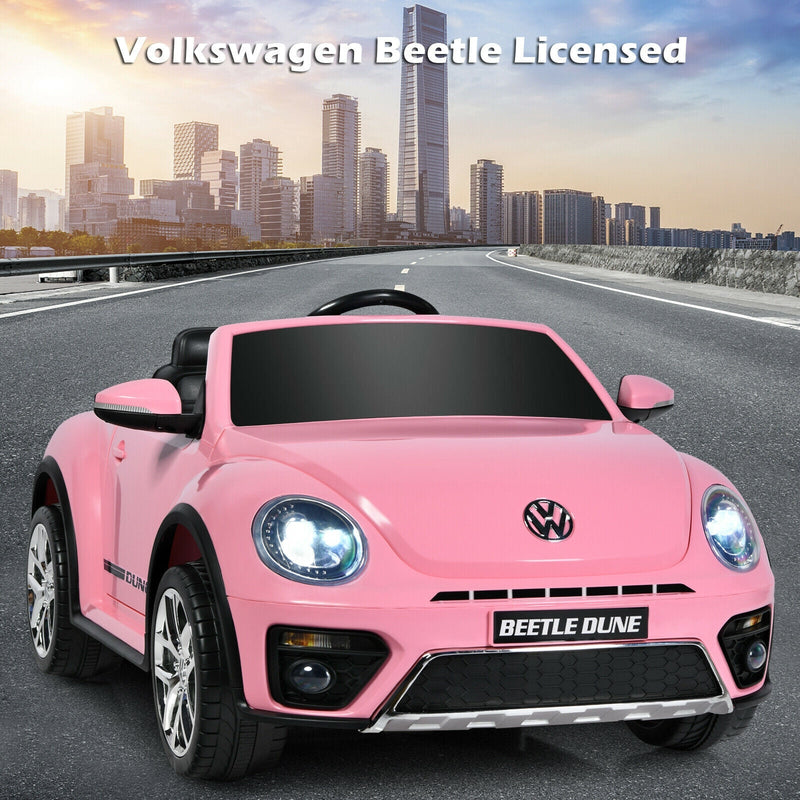 12V Licensed Volkswagen Beetle Kids Ride On Car with Remote Control