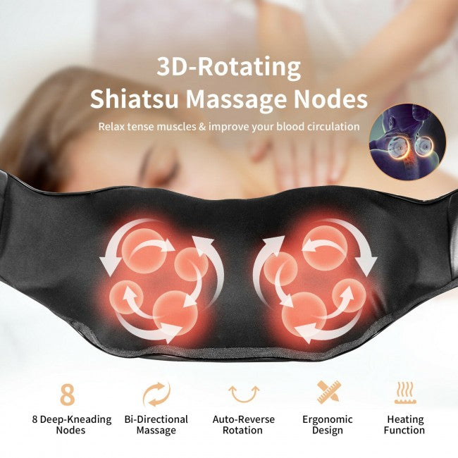 Shiatsu Back and Neck Massager with Heat for Mom Dad