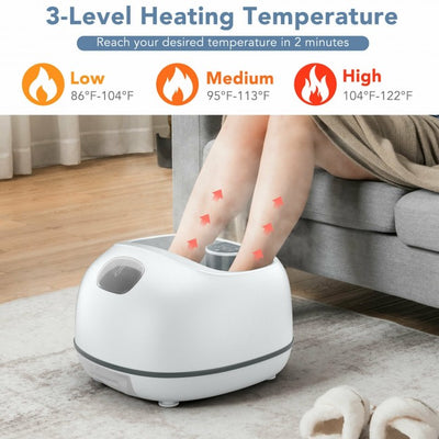 Sauna Steam Foot Spa Bath Massager with 3 Heating Levels and Pedicure Massage Rollers