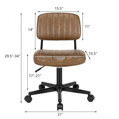 Chairliving - PU Leather Adjustable Office Chair Swivel Task Chair with Backrest