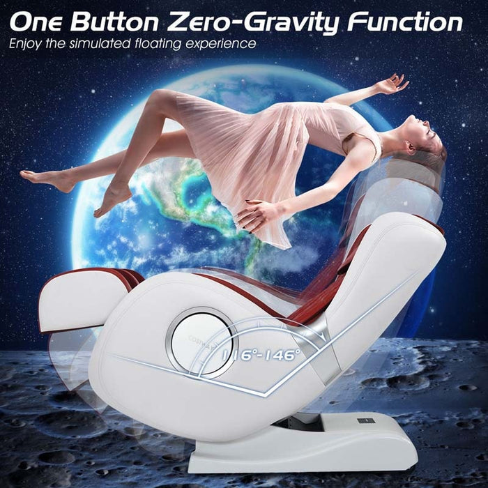 Zero Gravity Full Body SL Track Massage Recliner with Patented Pop-up Hand Massager and Air Pressure Massage Back Heater