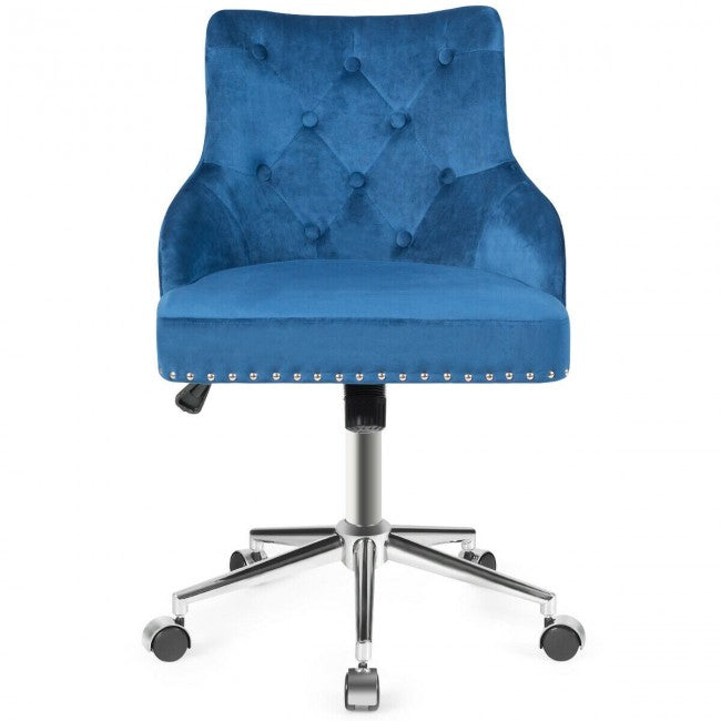 Chairliving - Tufted Upholstered Swivel Computer Desk Chair with Nailed Tri