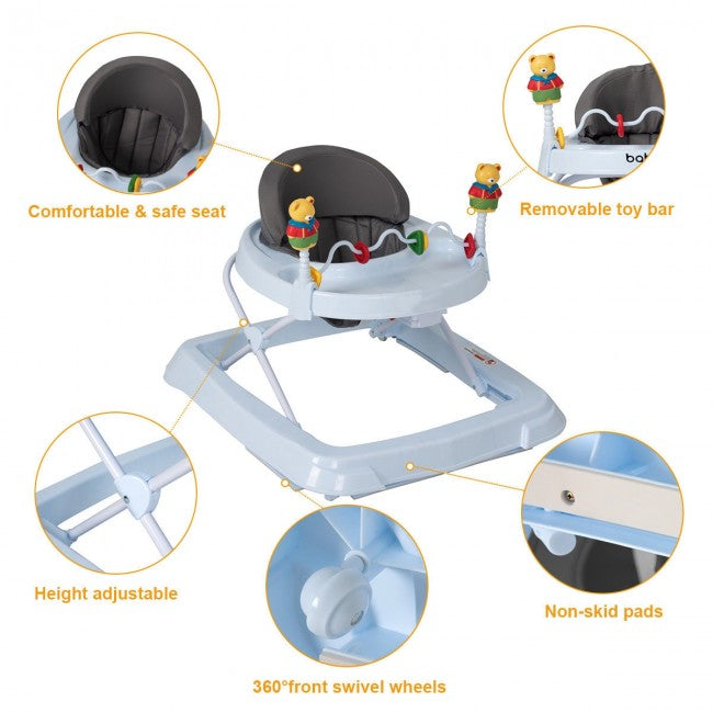 3 in 1 Foldable Baby Walker with Adjustable Height