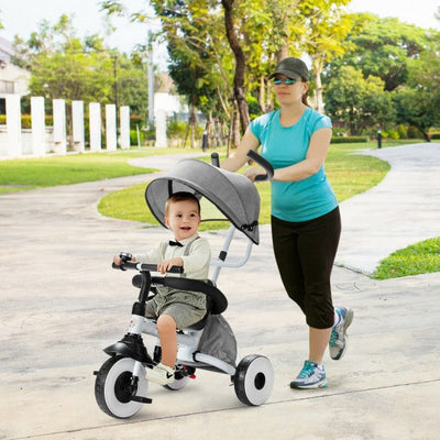 4-in-1 Kids Baby Stroller Tricycle