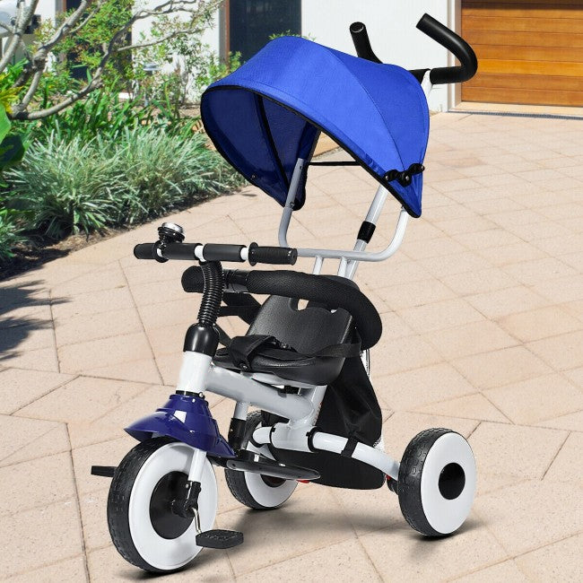 4-in-1 Kids Baby Stroller Tricycle