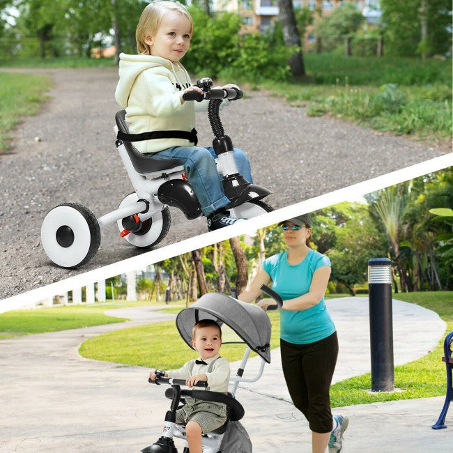 4-in-1 Kids Baby Stroller Tricycle