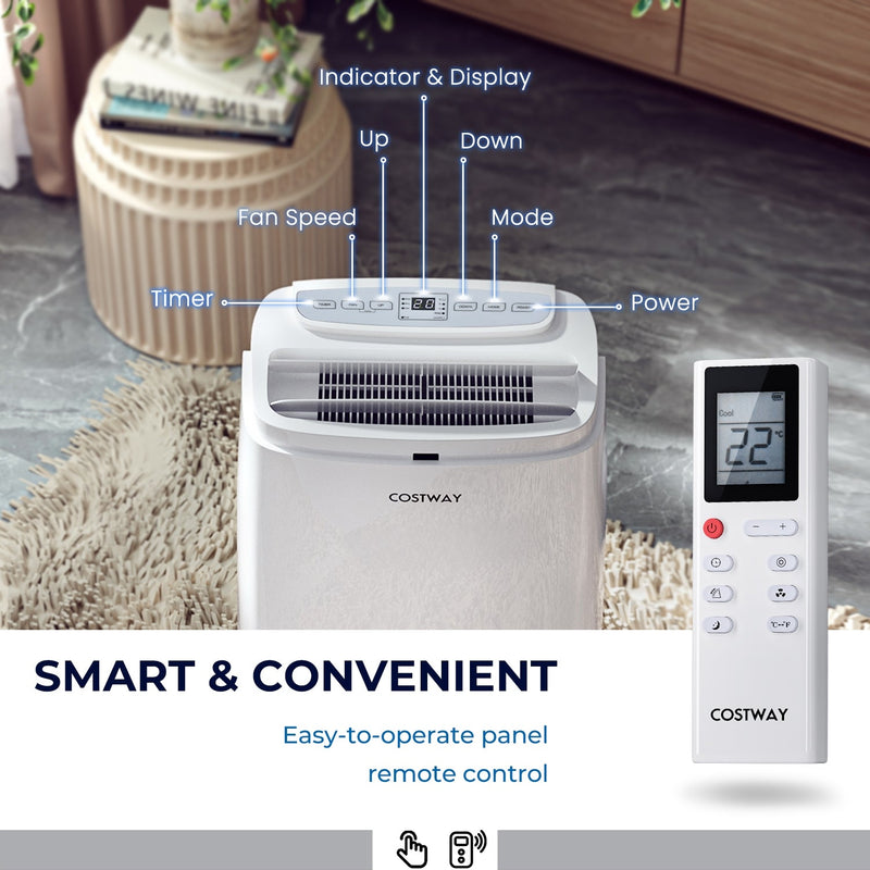 12000BTU 3-in-1 Portable Air Conditioner with Remote