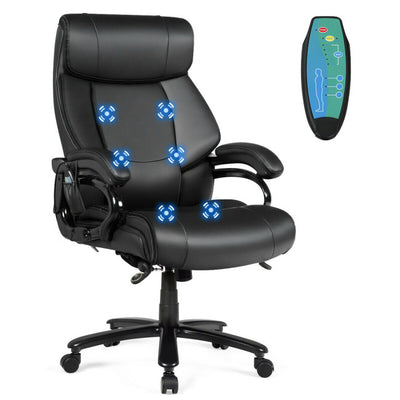400lbs Big and Tall Office Chair Ergonomic Executive Massage Chair with Wide Seat and Lumbar Support