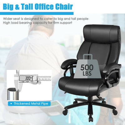 400lbs Big and Tall Office Chair Ergonomic Executive Massage Chair with Wide Seat and Lumbar Support