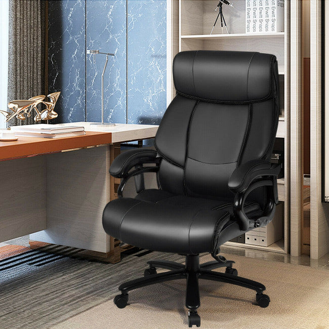 400lbs Big and Tall Office Chair Ergonomic Executive Massage Chair with Wide Seat and Lumbar Support