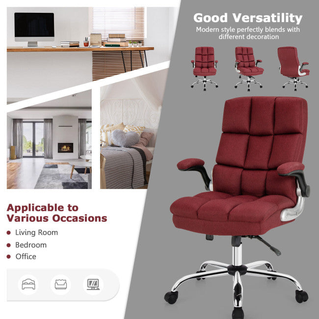 400 lbs Executive Swivel Office Chair Computer Desk Chair with Adjustable Height and High Backrest