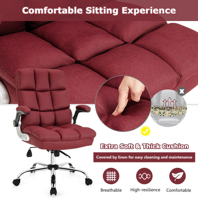 400 lbs Executive Swivel Office Chair Computer Desk Chair with Adjustable Height and High Backrest