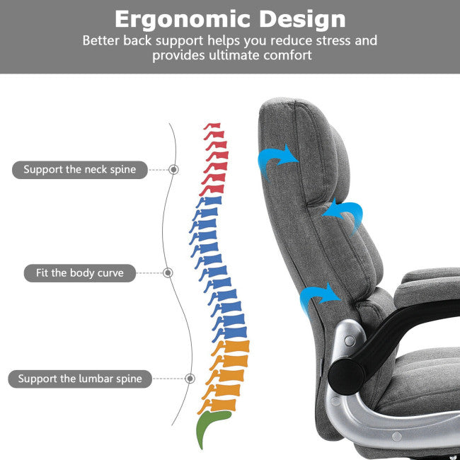 400 lbs Executive Swivel Office Chair Computer Desk Chair with Adjustable Height and High Backrest