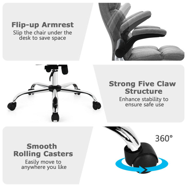 400 lbs Executive Swivel Office Chair Computer Desk Chair with Adjustable Height and High Backrest