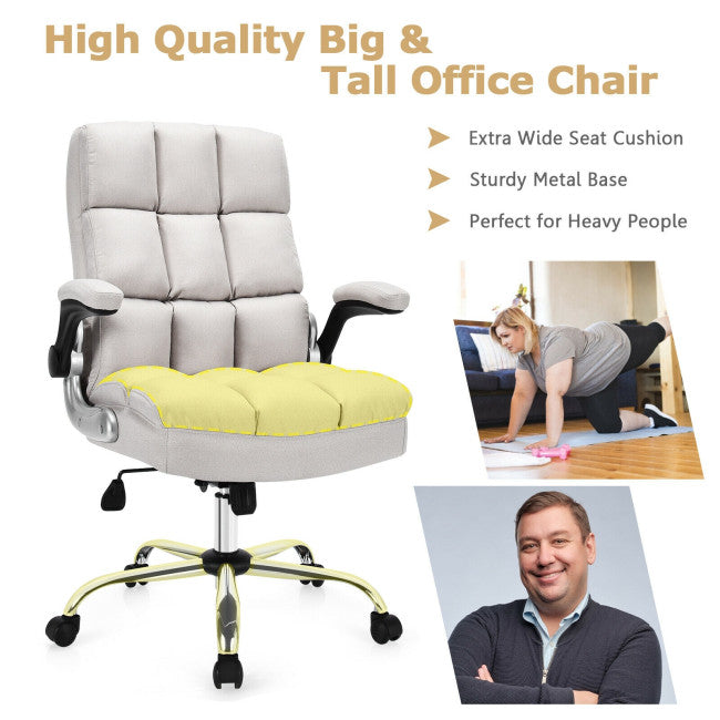 400 lbs Executive Swivel Office Chair Computer Desk Chair with Adjustable Height and High Backrest