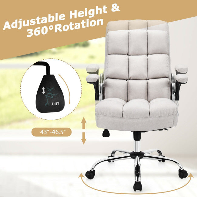 400 lbs Executive Swivel Office Chair Computer Desk Chair with Adjustable Height and High Backrest