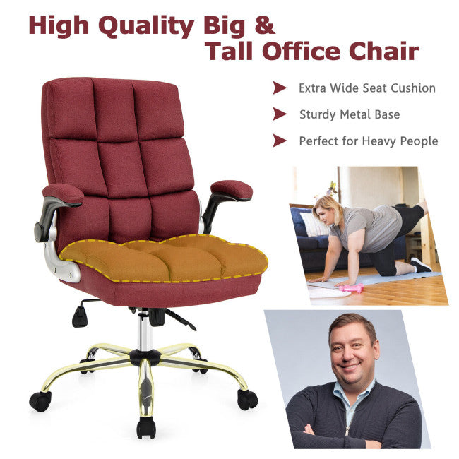 400 lbs Executive Swivel Office Chair Computer Desk Chair with Adjustable Height and High Backrest